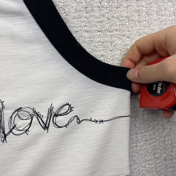 Desigual Sleeveless Tank Dress Size S White Black Checkboard Script Graphic Love - Picture 5 of 14